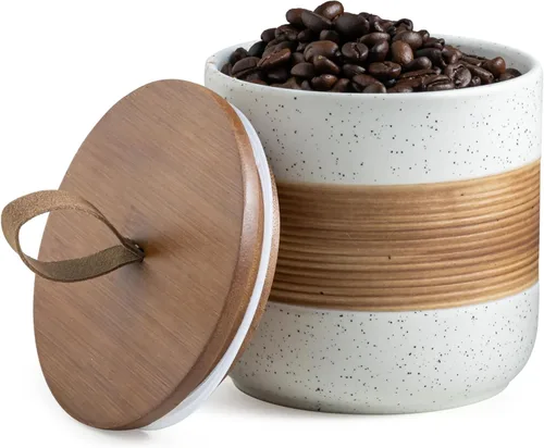 Miniatura 19 de Miamolo Tarro pequeño de cerámica con tapa, recipiente de café, recipiente de café, tarros de almacenamiento de alimentos para bolsa de té
