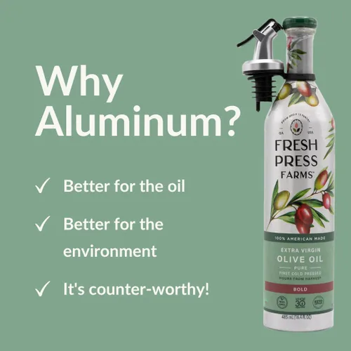 Miniatura 4 de Fresh Press Farms Aceite de Oliva Virgen Extra Prensado en Frío Audaz, 16.4 Fl Oz (Paquete de 2), Cultivado en Georgia, 100% Hecho en Estados