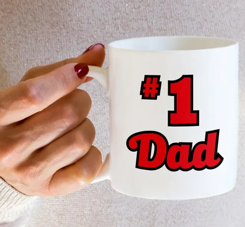 Miniatura 5 de Retreez - Taza divertida con texto en inglés "No. 1 Dad", 325 ml, tazas de cerámica, mensajes divertidos, sarcásticos, motivacionales, regalos