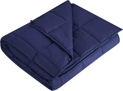 Miniatura 45 de L'AGRATY Manta con peso de 5 libras, para regazo, manta pequeña y portátil para adultos, refrescante, para viajar, relajarse y dormir, para todas
