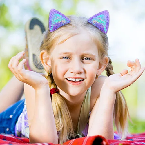 Miniatura 3 de 12 pinzas para el pelo y pasadores brillantes con purpurina para niñas, niños pequeños y niños, horquillas para el pelo de animales