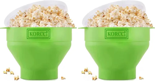 Miniatura 10 de El Original Korcci Palomitero de Silicona para Microondas, Palomitero para Microondas, Tazón Plegable para Hacer Palomitas en Microondas, No Azul