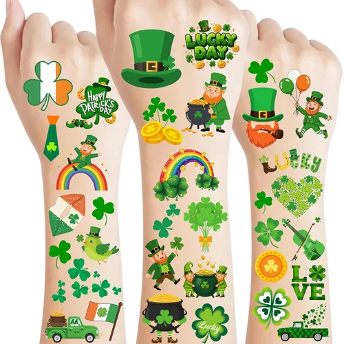 Miniatura 10 de 160 calcomanías de tatuajes temporales para el día de Pascua, regalos de fiesta de primavera, suministros de fiesta, decoración de vacaciones