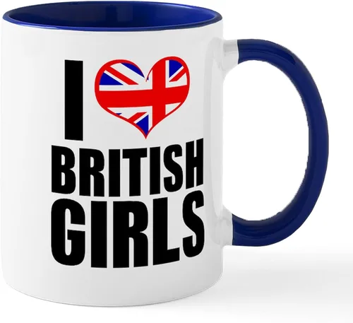 Miniatura 89 de CafePress Born American, British By Hea Taza de café de cerámica de 11 oz (11.0 fl oz)