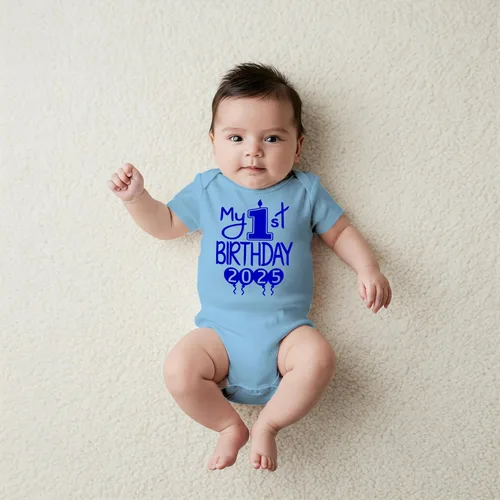 Miniatura 5 de Reaxion Traje de cuerpo entero hecho a mano para bebé niño y niña, mi primer cumpleaños 2024