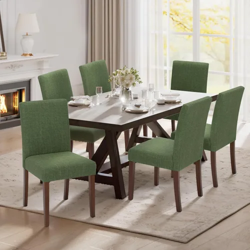 Miniatura 22 de MALOL Upholstered Dining Chairs Set of 2, Fabric Dining Room Chairs, Modern Wooden Dining Chair, Kitchen Side Chairs, Farmhouse Dinner Chair with