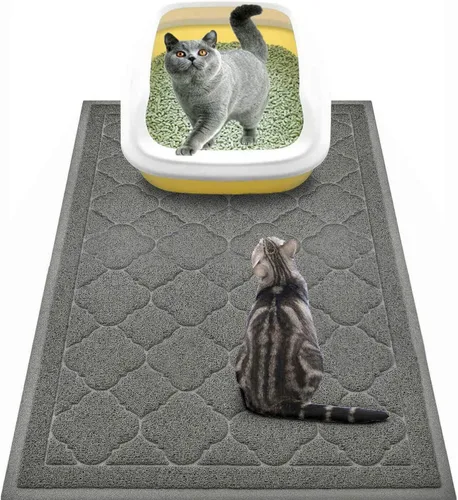 WePet Tapete para caja de arena para gatos, almohadilla de PVC de alta calidad, alfombra de captura duradera, sin ftalatos, resistente a la orina,