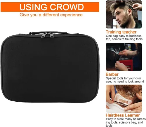 Miniatura 7 de Herramientas de peluquería Almacenamiento Estuche de transporte, Profesional Multifuncional Peluquero Peluquero Diseñador Bolsa de Sesión Cosméticos