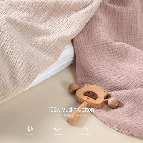 Miniatura 82 de lulumoon Sábanas de muselina para moisés para bebé: sábanas ajustables suaves para moisés de cabecera para niños y niñas Oliva y Crema