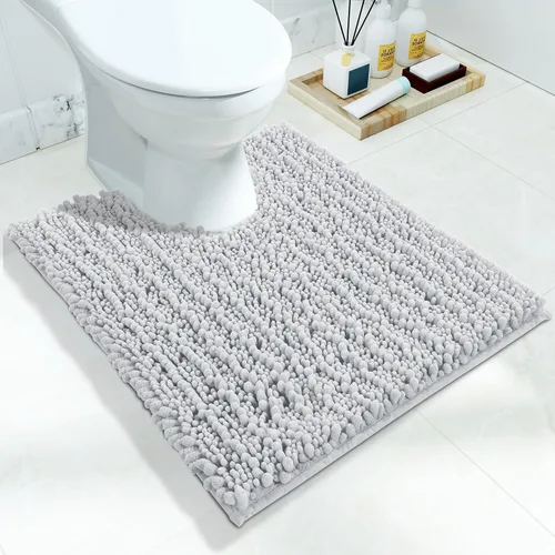Miniatura 96 de Yimobra Alfombras de Baño Antideslizantes Lavables - Alfombra de Baño de Chenilla Ultra Suave Absorbente, Alfombra Peluda de Secado Rápido para Negro