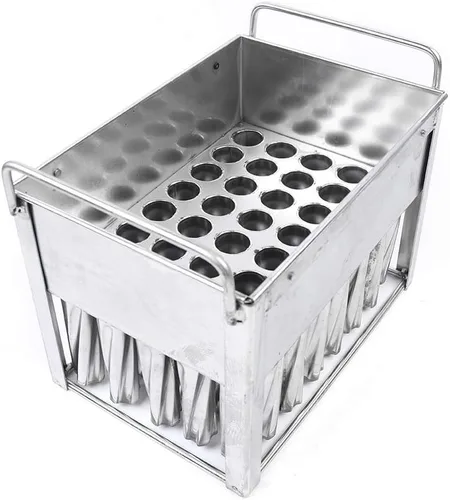 Miniatura 3 de 40 moldes de acero inoxidable para paletas, juego para hacer paletas, moldes para helados, moldes para paletas de hielo, moldes redondos