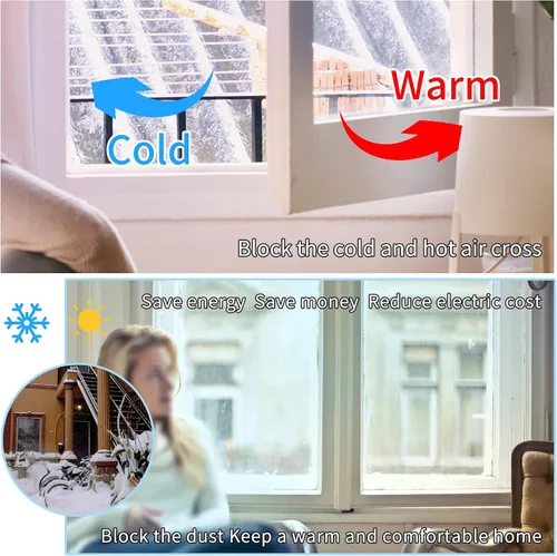 Miniatura 3 de Cinta de sellado de ventana para invierno transparente, 1-3/8 pulgadas x 9.84 pies, cinta aislante de sellado para ventanas y puertas, sellador