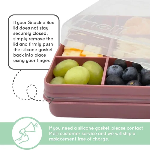 Miniatura 5 de melii Snackle Box Contenedor de aperitivos de 12 compartimentos con separadores extraíbles, almacenamiento de alimentos sin BPA para viajes