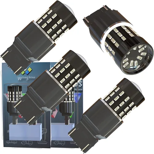 Miniatura 15 de BAU15S PY21W 1156PY 7507 7510 9507 Bombillas LED súper brillantes color amarillo ámbar de 54 SMD 3014 12V-24V para indicadores de posición, luz