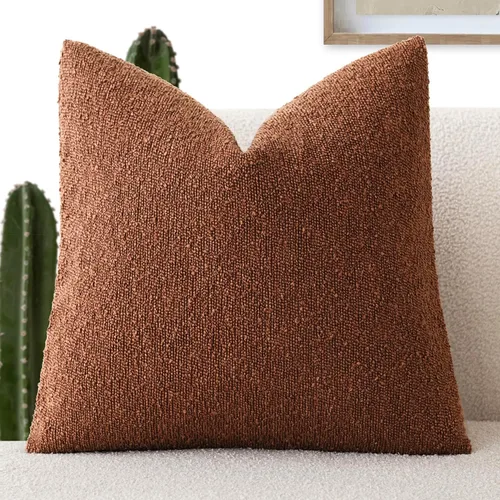 Miniatura 32 de Foindtower Fundas de almohada decorativas con textura de boucle, fundas de almohada sólidas, neutrales, suaves y acogedoras para silla, sofá