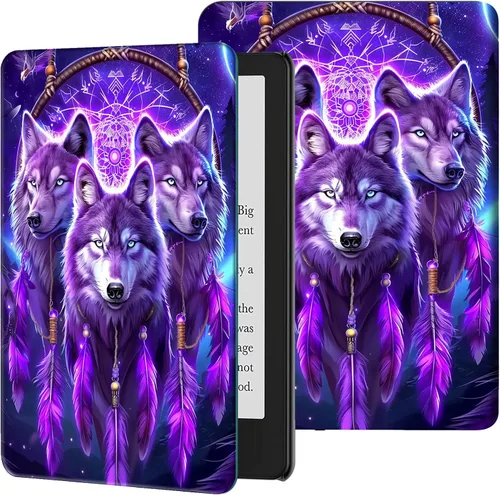 Miniatura 43 de Funda para Kindle de 6 pulgadas (11.ª generación, versión 2024/2022) delgada de piel sintética, ajustable, multiángulo, Smart Shell con función