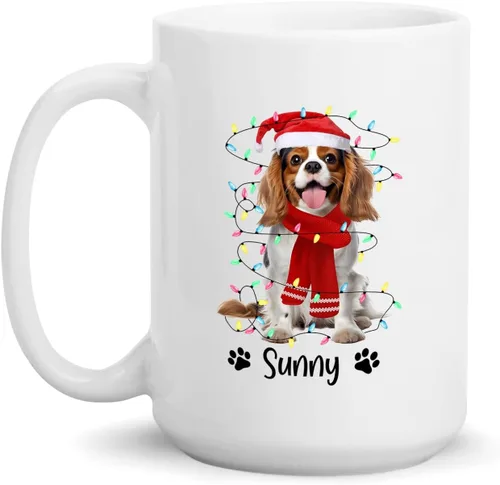 Miniatura 9 de Taza personalizada de Alaskan Malamute – Taza de café personalizada con nombre para los amantes de los perros – Regalo de cerámica de Navidad