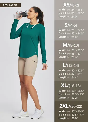 Miniatura 100 de BALEAF - Camisetas de sol de manga larga para mujer, con FPU 50+, para senderismo, ligeras, de secado rápido, protección contra rayos ultravioleta