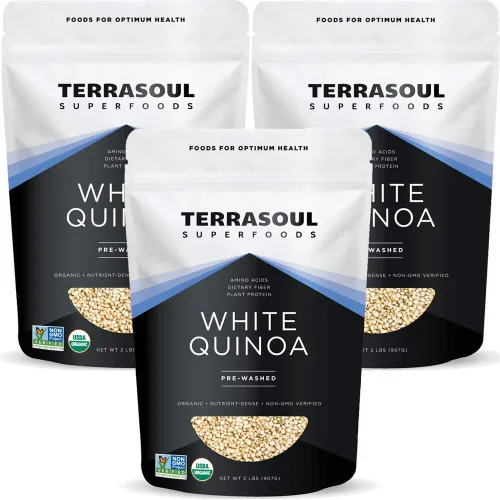 Miniatura 7 de Terrasoul Superfoods Quinoa blanca orgánica, 2 libras - Prelavada Sin gluten Proteína vegetal