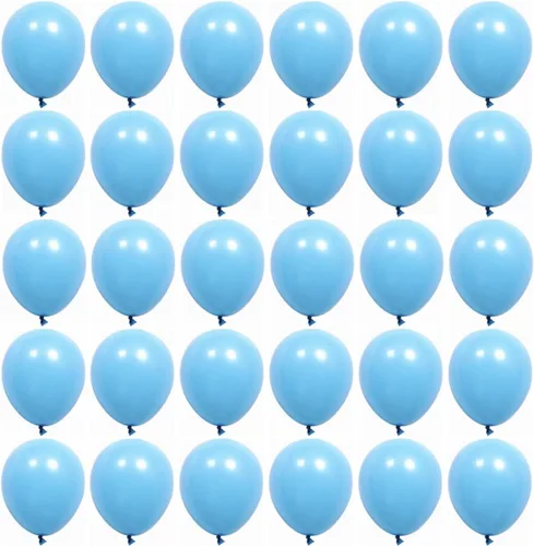 Globos de fiesta azul pastel de 5 pulgadas, 100 mini globos de látex azul macarrón para decoración de cumpleaños, boda, baby shower (azul pastel)
