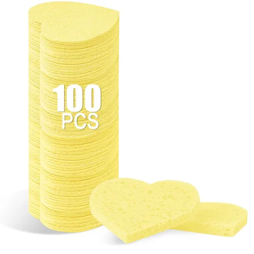 Miniatura 18 de 50 esponjas faciales comprimidas, esponja facial de celulosa 100% natural, esponjas cosméticas profesionales de spa para limpieza facial, mascarilla