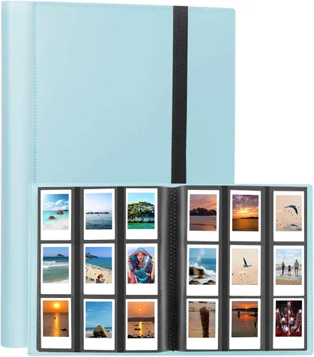 Miniatura 9 de Veicevol Álbum de fotos de 360 bolsillos para cámara Fujifilm Instax Mini, álbum para fotos Polaroid, cubierta de cuero, álbum de fotos para cámara