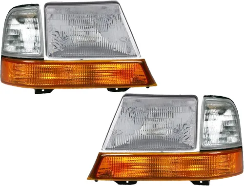 Miniatura 8 de APA - Lámpara de repuesto para faros delanteros con bisel gris para Dakota 1991 1992 1993 1994 1995 1996 con paquete AERO Driver lado izquierdo