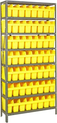 Miniatura 279 de Quantum QSBU-245BK Heavy Duty Shelving Unit with (7) Shelves and (24) QUS245 Black Bins for Garage Warehouse Storage Distribution 400 lb Load