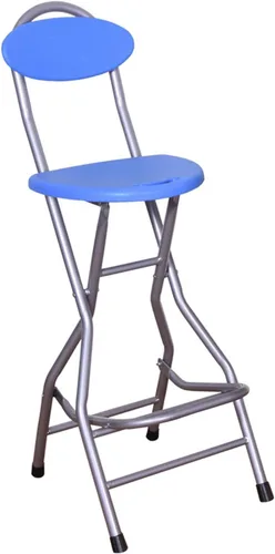 Miniatura 13 de Taburete de bar plegable de 28 pulgadas con respaldo, taburete plegable portátil Counter Height Foldable Stool,Tall Bar Stools for Outdoor Camping