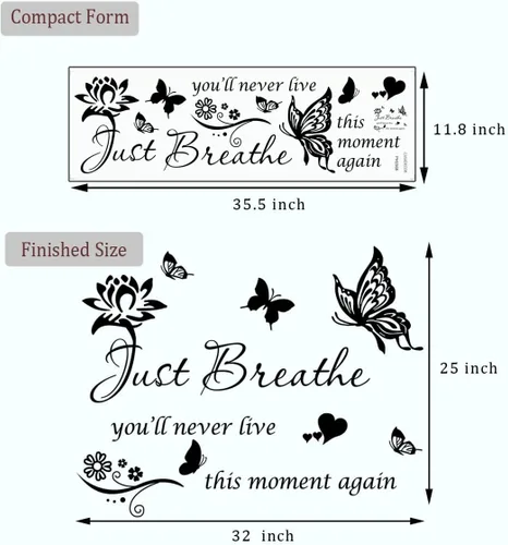 Miniatura 7 de Pegatina de pared con citas positivas inspiradoras, arte inspirador para mujeres y niñas, dormitorio, sala de estar, regalos de aliento