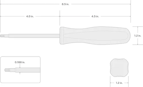 Miniatura 7 de TEKTON T15 Torx Destornillador de hoja de óxido negro de mango duro DST11150 Fabricado en Estados Unidos
