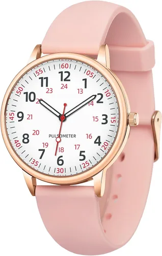 Miniatura 11 de IBSO Reloj de Mujer para Enfermera Fácil de Leer Esfera Relojes de Pulsera Correa de Silicona Resistente al Agua Relojes con Segundero y 24 Horas