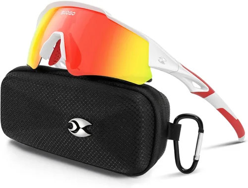 Miniatura 9 de suoso Gafas de sol deportivas de ciclismo para hombre: gafas de sol polarizadas ligeras con protección UV para jóvenes, béisbol, softbol, correr