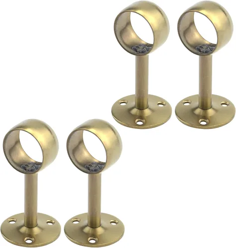Miniatura 11 de Coshar Soporte de barra de cortina de ducha de acero inoxidable resistente de 1 pulgada (0.984 in) de diámetro. Soporte montado en techo y pared