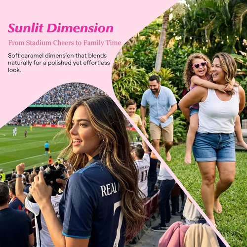 Miniatura 2 de Ve Sunny Extensiones de cabello clip-in de cabello humano real con reflejos, extensiones de cabello con clip para cabello corto, marrón oscuro