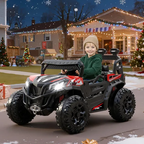 Miniatura 8 de ANPABO Juguetes de paseo de 24 V para niños grandes con control remoto, motores de 4 x 75 W, máximo 4.5 MPH, conmutable 4WD/2WD, 4 amortiguadores