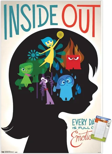 Miniatura 10 de Trends International Disney Pixar Inside Out - Póster de pared de emociones, 14.725 x 22.375 pulgadas, versión enmarcada de madera de granero