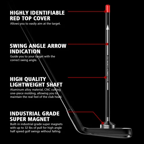 Miniatura 4 de Varillas de alineación magnéticas de golf, palos de alineación para palos de golf, accesorios magnéticos para ayudar a entrenar el swing de golf