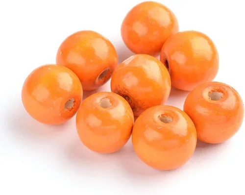 Miniatura 8 de Craftdady 200 cuentas espaciadoras redondas de madera natural negra de 0.394 pulgadas (0.394 in), cuentas sueltas para manualidades, joyería