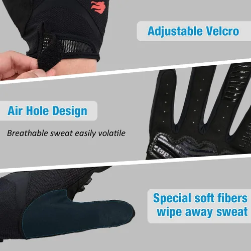 Miniatura 4 de FIRELION Bike Gloves for MenWomen CyclingCycling Gloves for Outdoor MTB DH Road RacingFull Finger Half Finger Padded Bicycle Protective