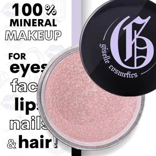 Miniatura 7 de Pincel Sombra de Ojos Mineral Suelto de Cobre Claro - Maquillaje Orgánico, Hipoalergénico, Sin Talco, Paleta de Sombra de Ojos con Destellos y Cobre