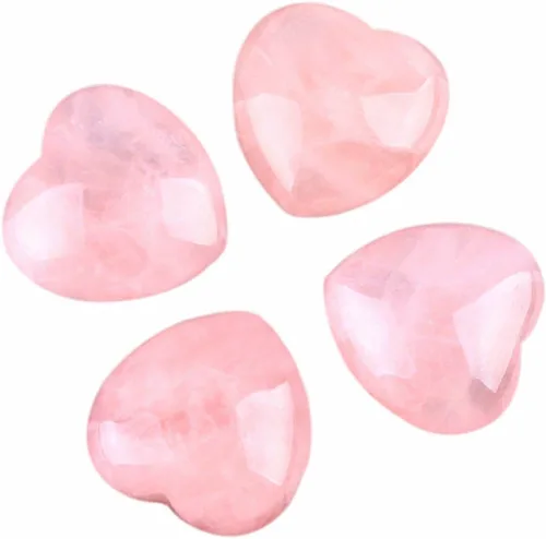 Miniatura 8 de Rockcloud Cristal curativo de cuarzo rosa de 0.5 pulgadas, piedra de preocupación tallada para chakras, reiki, equilibrio (paquete de 10)