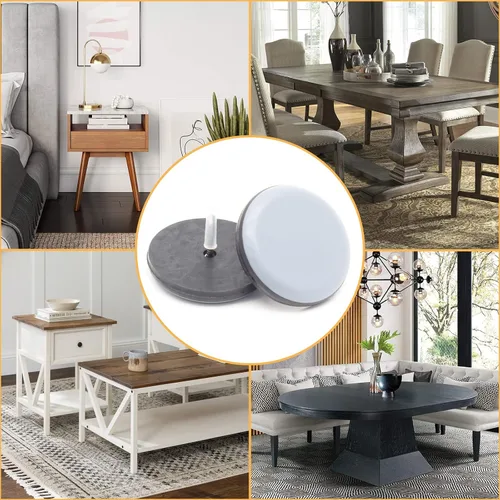 Miniatura 6 de 16 deslizadores de 1-1/2 pulgadas para clavos de muebles, protectores de suelo de PTFE para sillas autoadhesivas para muebles para suelos de madera