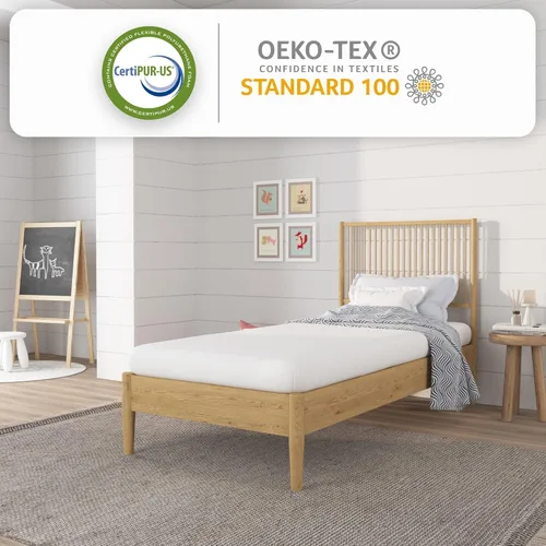 Miniatura 5 de Colchón tamaño individual, colchón de espuma viscoelástica de 5 pulgadas para niños y adolescentes, colchón litera y cama nido para espacios