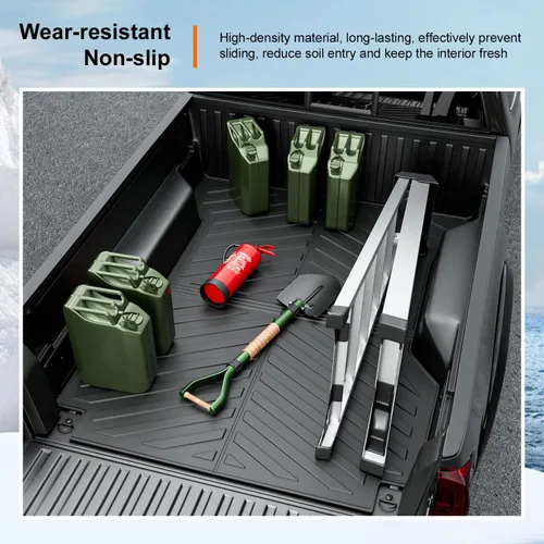 Miniatura 4 de powoq Tapete para cama de camioneta de 6 pies compatible con forro de cama de camioneta Toyota Tacoma 2005-2023 Material TPE de reemplazo