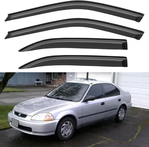 Miniatura 72 de YQAUTEC Viseras de Ventana Protectores de Lluvia para Honda Civic 2022 2023 2024 2025 2026, Deflectores de Viento de Ventilación de Ventana Fuera