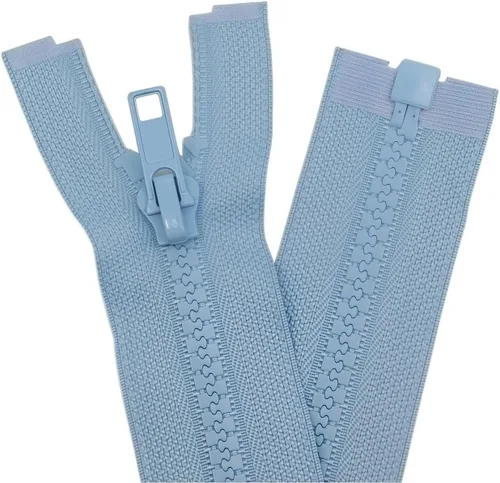 Miniatura 8 de YaHoGa 2 piezas cremalleras separadoras #5 de 30 pulgadas para coser abrigos y chaquetas, cremalleras de plástico moldeado amarillo a granel