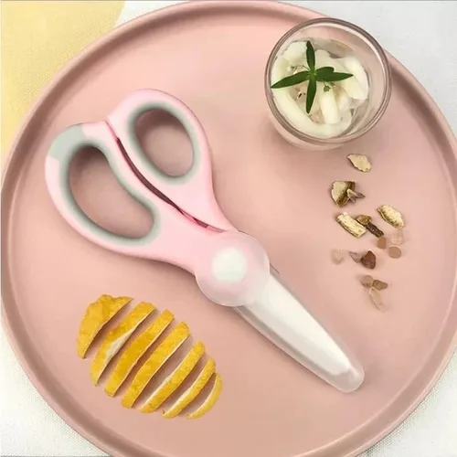 Miniatura 3 de Tijeras duraderas para alimentos para bebés (cerámica) (PINK)
