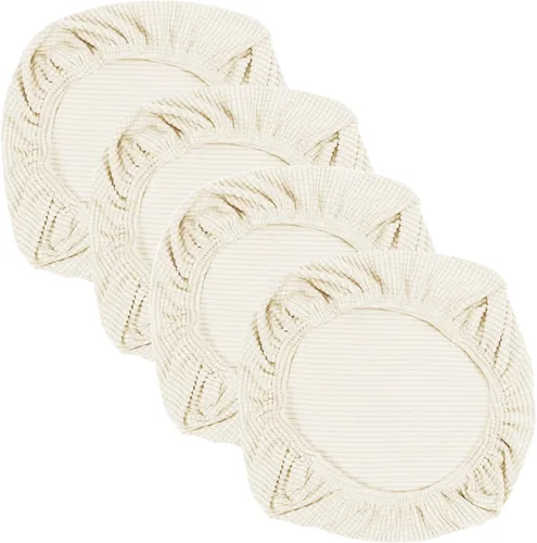 Miniatura 28 de Yikko - Fundas elásticas de jacquard con licra suave, con textura de grano de maíz, para sillas, aptas para oficina, comedor, bar, fundas
