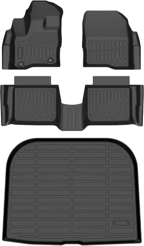 Miniatura 84 de HAFIDI® - Tapetes para auto con almacenamiento debajo del asiento, para todo clima, antideslizantes, de elastómero termoplástico, para la primera